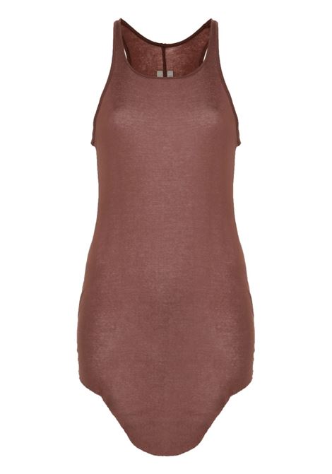 Brown seam-detail tank top Rick Owens - women RICK OWENS | RP02D3101MR93